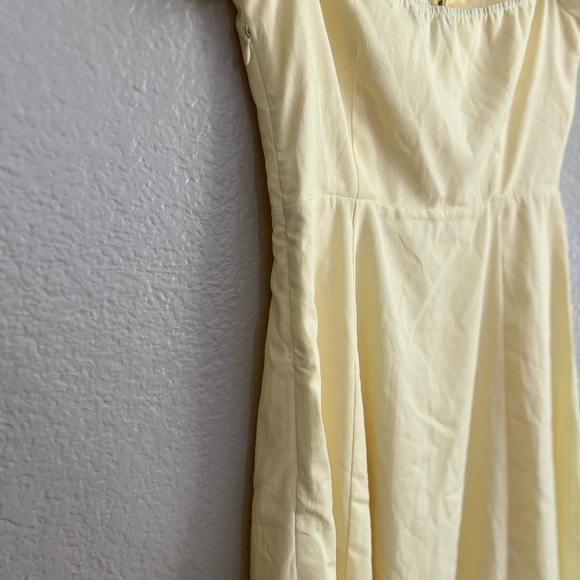 Charming Behavior Light Yellow Button-Front Midi Dress - Picture 10 of 11
